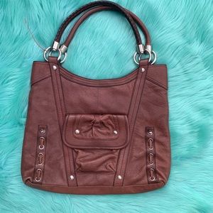 B Makowsky Brown leather Tote Bag Purse